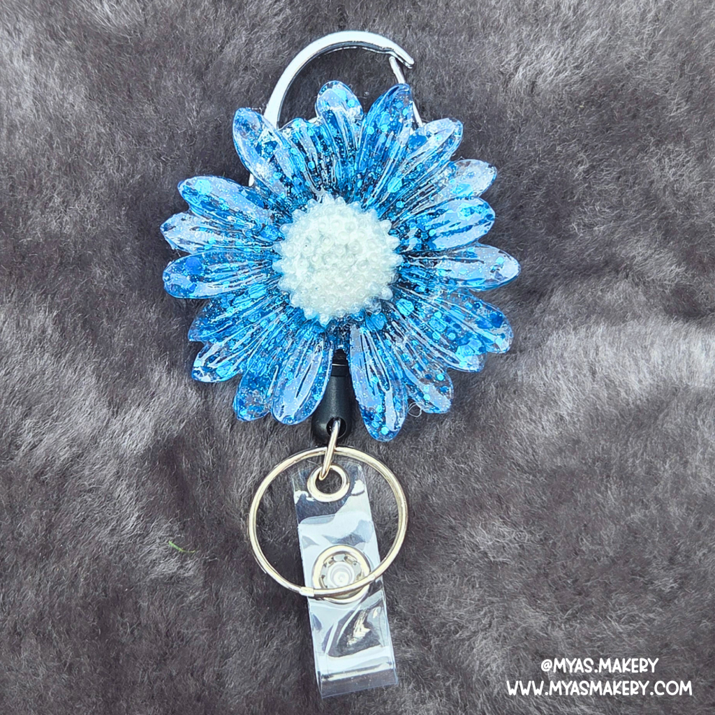 Bubblegum Floral Badge Reel