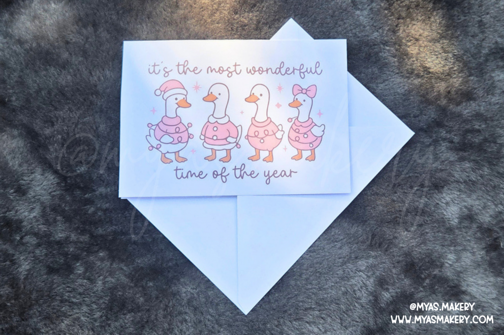 "Most Wonderful Time" Christmas Goose Card