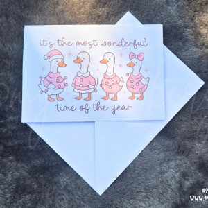 "Most Wonderful Time" Christmas Goose Card