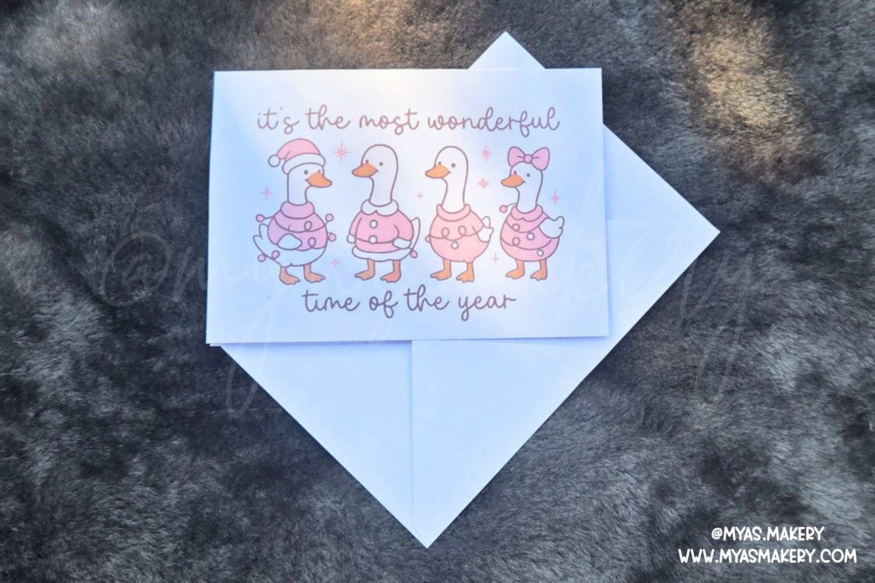 "Most Wonderful Time" Christmas Goose Card