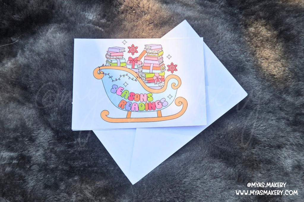 "Seasons Readings" Bookish Christmas Card