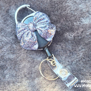 Starry Night Bow Badge Reel