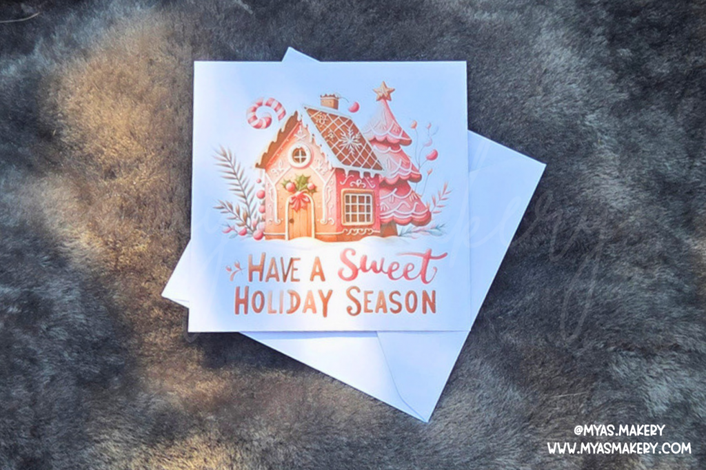 "Have a Sweet Holiday Season" Gingerbread House Card