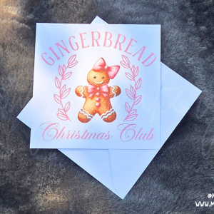"Gingerbread Christmas Club" Greeting Card