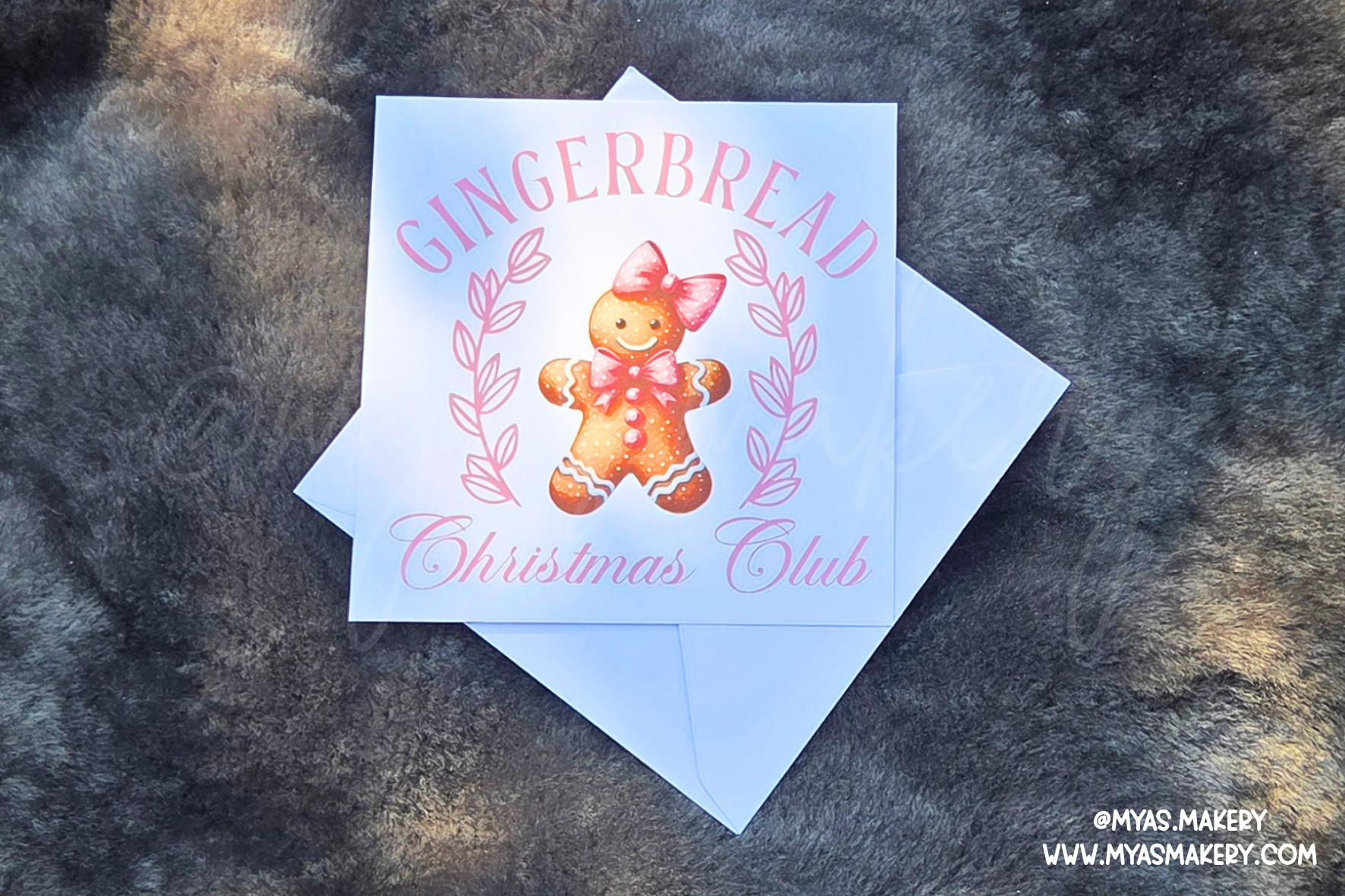 "Gingerbread Christmas Club" Greeting Card