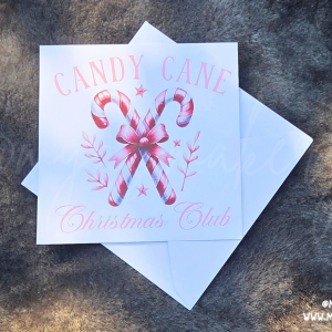 "Candy Cane Christmas Club" Greeting Card