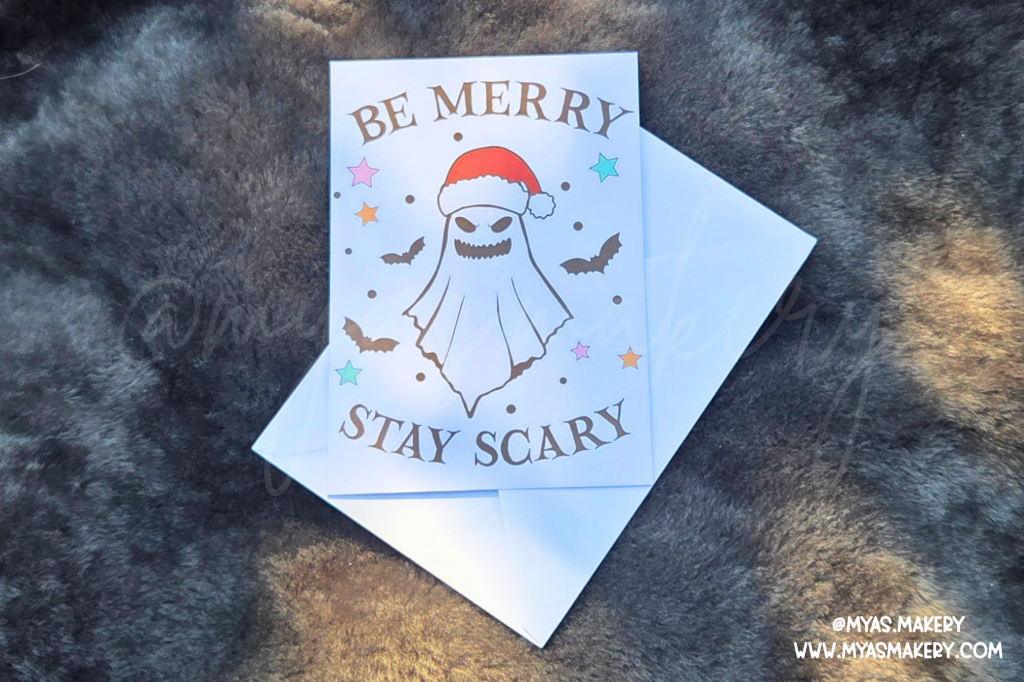 "Be Merry, Stay Scary" Funny Christmas Ghost Card