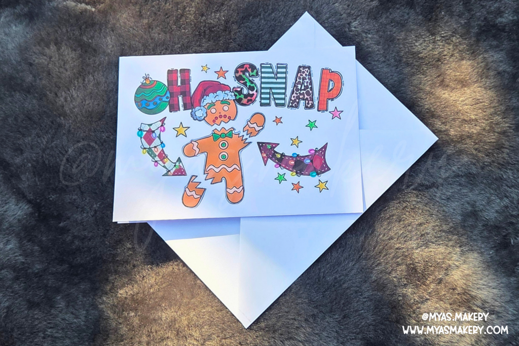 "Oh Snap" Funny Gingerbread Card