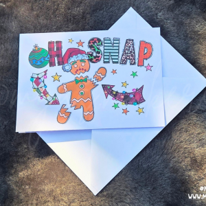 "Oh Snap" Funny Gingerbread Card